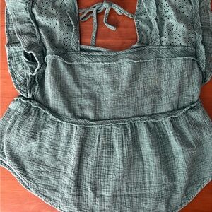 Maurices Olive Eyelet Blouse